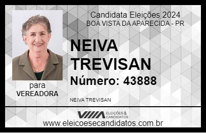 Candidato NEIVA TREVISAN 2024 - BOA VISTA DA APARECIDA - Eleições