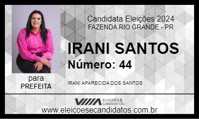 Candidato IRANI SANTOS 2024 - FAZENDA RIO GRANDE - Eleições