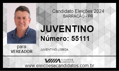 Candidato JUVENTINO 2024 - BARRACÃO - Eleições