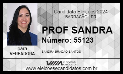 Candidato PROF SANDRA 2024 - BARRACÃO - Eleições