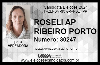 Candidato ROSELI  AP RIBEIRO PORTO 2024 - FAZENDA RIO GRANDE - Eleições