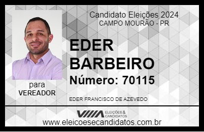 Candidato EDER BARBEIRO 2024 - CAMPO MOURÃO - Eleições