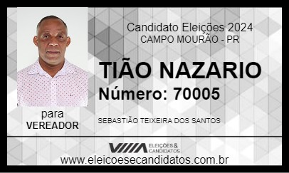 Candidato TIÃO NAZARIO 2024 - CAMPO MOURÃO - Eleições