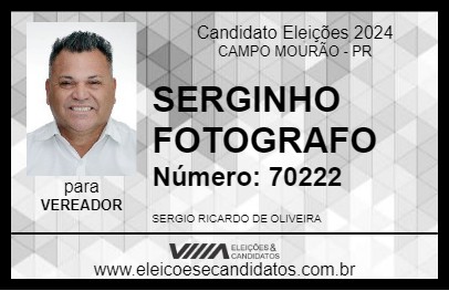 Candidato SERGINHO FOTOGRAFO 2024 - CAMPO MOURÃO - Eleições