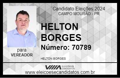 Candidato HELTON BORGES 2024 - CAMPO MOURÃO - Eleições