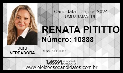 Candidato RENATA PITITTO 2024 - UMUARAMA - Eleições