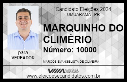 Candidato MARQUINHO DO CLIMÉRIO 2024 - UMUARAMA - Eleições