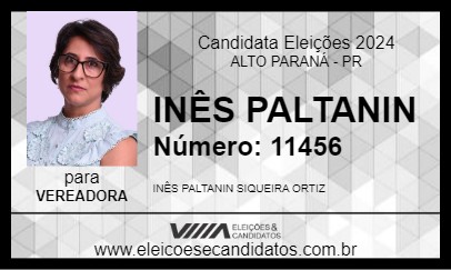 Candidato INÊS PALTANIN 2024 - ALTO PARANÁ - Eleições