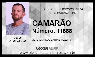 Candidato CAMARÃO 2024 - ALTO PARANÁ - Eleições