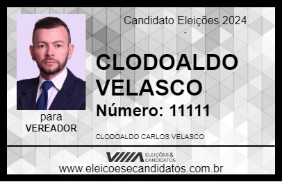 Candidato CLODOALDO VELASCO 2024 - ALTO PARANÁ - Eleições