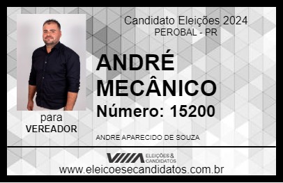 Candidato ANDRÉ MECÂNICO 2024 - PEROBAL - Eleições