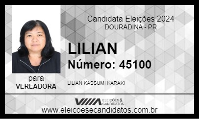 Candidato LILIAN 2024 - DOURADINA - Eleições