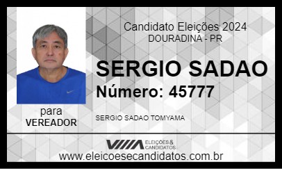 Candidato SERGIO SADAO 2024 - DOURADINA - Eleições