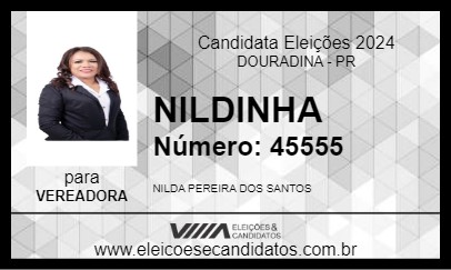 Candidato NILDINHA 2024 - DOURADINA - Eleições