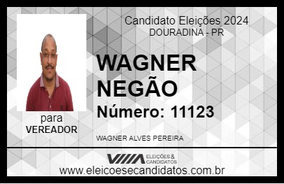 Candidato WAGNER NEGÃO 2024 - DOURADINA - Eleições