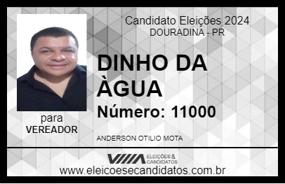 Candidato DINHO DA ÀGUA 2024 - DOURADINA - Eleições