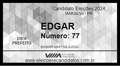 Candidato EDGAR 2024 - MARIALVA - Eleições