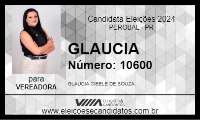 Candidato GLAUCIA 2024 - PEROBAL - Eleições