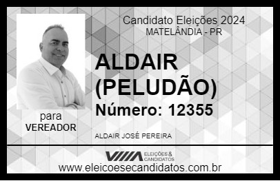 Candidato ALDAIR (PELUDÃO) 2024 - MATELÂNDIA - Eleições