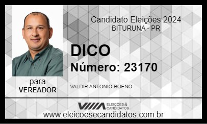 Candidato DICO 2024 - BITURUNA - Eleições