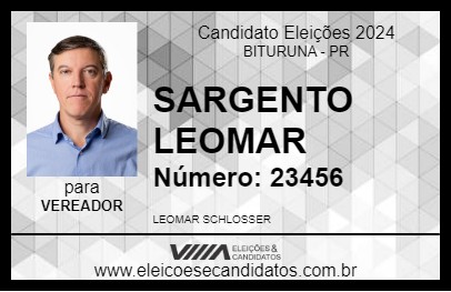 Candidato SARGENTO LEOMAR 2024 - BITURUNA - Eleições