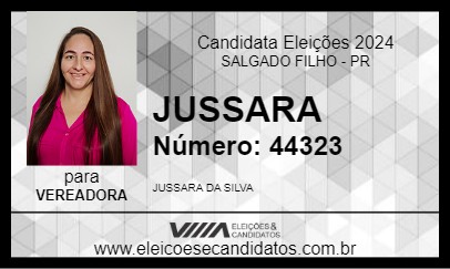 Candidato JUSSARA 2024 - SALGADO FILHO - Eleições