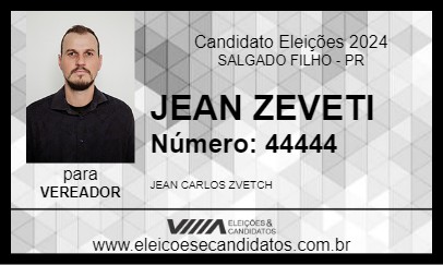 Candidato JEAN ZEVETI 2024 - SALGADO FILHO - Eleições