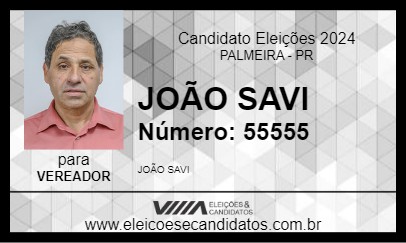 Candidato JOÃO SAVI 2024 - PALMEIRA - Eleições