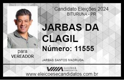 Candidato JARBAS DA CLAGIL 2024 - BITURUNA - Eleições