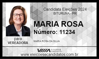 Candidato MARIA ROSA 2024 - BITURUNA - Eleições