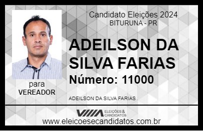 Candidato ADEILSON DA SILVA FARIAS 2024 - BITURUNA - Eleições