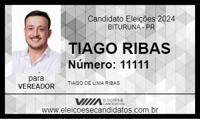 Candidato TIAGO RIBAS 2024 - BITURUNA - Eleições