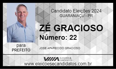 Candidato ZÉ GRACIOSO 2024 - GUARANIAÇU - Eleições