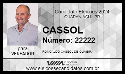 Candidato CASSOL 2024 - GUARANIAÇU - Eleições