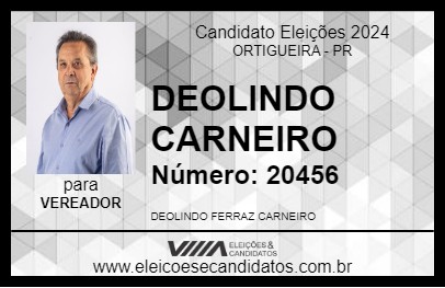 Candidato DEOLINDO CARNEIRO 2024 - ORTIGUEIRA - Eleições