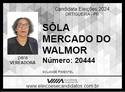 Candidato SÔLA MERCADO DO WALMOR 2024 - ORTIGUEIRA - Eleições