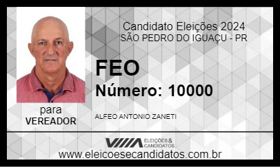 Candidato FEO 2024 - SÃO PEDRO DO IGUAÇU - Eleições