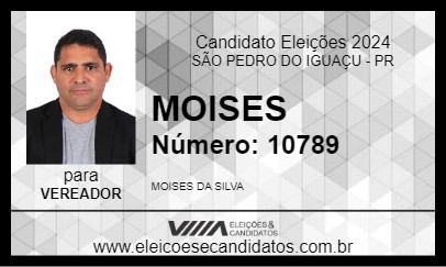 Candidato MOISES 2024 - SÃO PEDRO DO IGUAÇU - Eleições