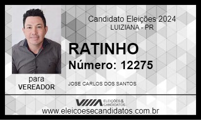 Candidato RATINHO 2024 - LUIZIANA - Eleições