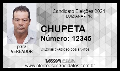 Candidato CHUPETA 2024 - LUIZIANA - Eleições