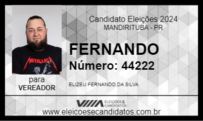 Candidato FERNANDO 2024 - MANDIRITUBA - Eleições