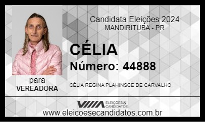 Candidato CÉLIA 2024 - MANDIRITUBA - Eleições