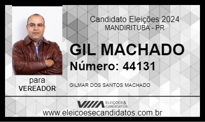 Candidato GIL MACHADO 2024 - MANDIRITUBA - Eleições