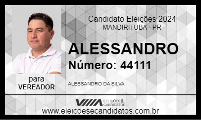 Candidato ALESSANDRO 2024 - MANDIRITUBA - Eleições