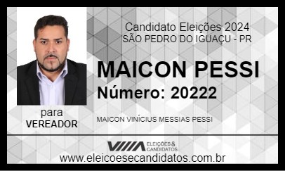 Candidato MAICON PESSI 2024 - SÃO PEDRO DO IGUAÇU - Eleições