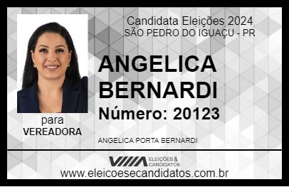 Candidato ANGELICA BERNARDI 2024 - SÃO PEDRO DO IGUAÇU - Eleições