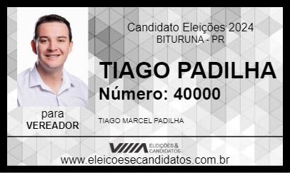 Candidato TIAGO PADILHA 2024 - BITURUNA - Eleições