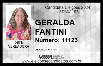 Candidato GERALDA FANTINI 2024 - LUIZIANA - Eleições