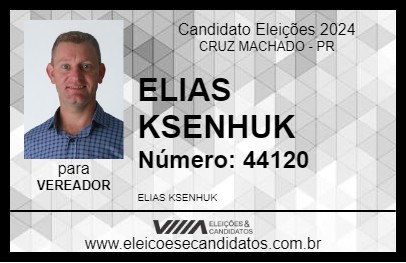 Candidato ELIAS KSENHUK 2024 - CRUZ MACHADO - Eleições