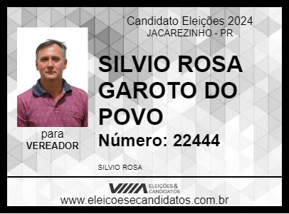 Candidato SILVIO ROSA GAROTO DO POVO 2024 - JACAREZINHO - Eleições